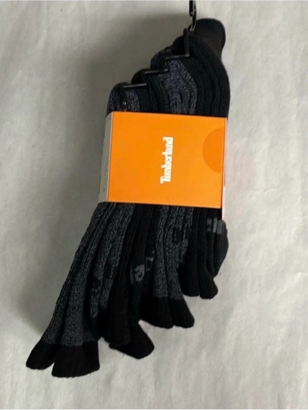 New Timberland Socks 4 Pair Men’s Gray & Black Wool Cushioned Boot Socks Casual